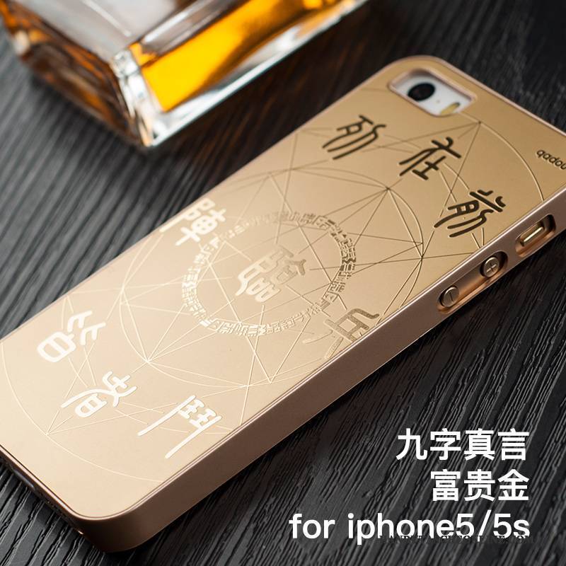 Hülle iPhone 5/5s Kreativ Handyhüllen Silber, Case iPhone 5/5s Metall Schwer Anti-sturz