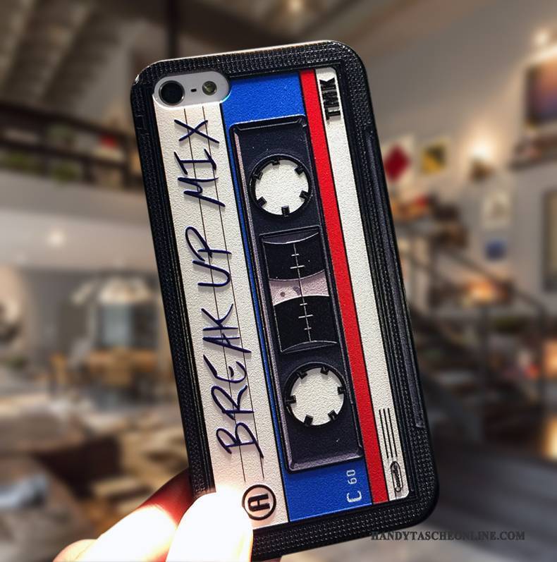 Hülle iPhone 5/5s Silikon Hängende Verzierungen Einfach, Case iPhone 5/5s Kreativ Anti-sturz Blau