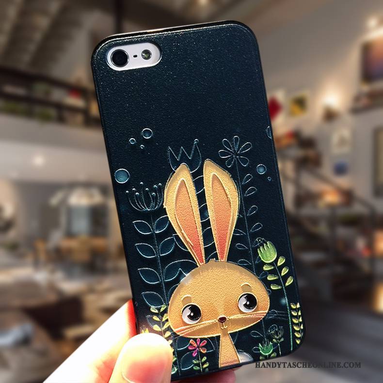 Hülle iPhone 5/5s Silikon Hängende Verzierungen Einfach, Case iPhone 5/5s Kreativ Anti-sturz Blau