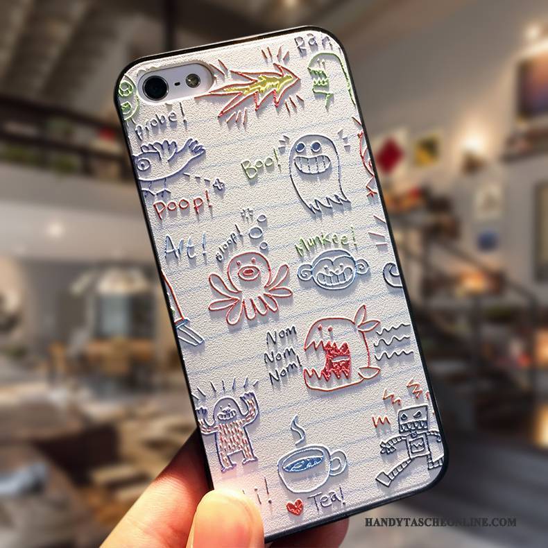 Hülle iPhone 5/5s Silikon Hängende Verzierungen Einfach, Case iPhone 5/5s Kreativ Anti-sturz Blau