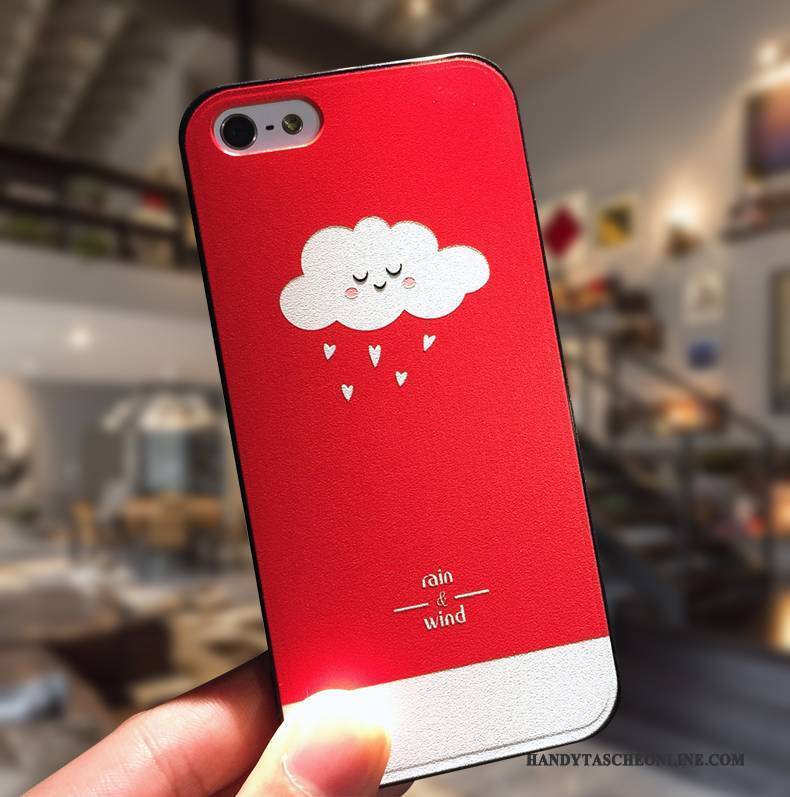 Hülle iPhone 5/5s Silikon Hängende Verzierungen Einfach, Case iPhone 5/5s Kreativ Anti-sturz Blau