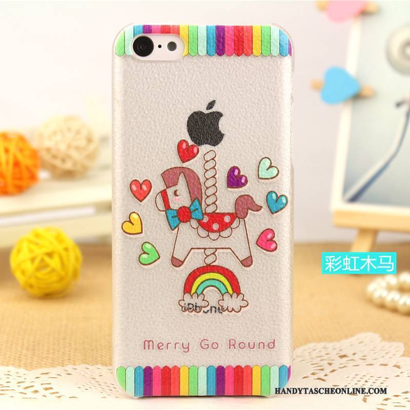 Hülle iPhone 5c Leder Rot Hintere Abdeckung, Case iPhone 5c Schutz Angepasst Muster