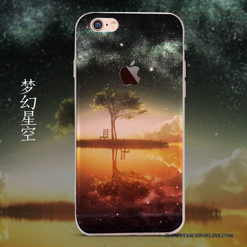 Hülle iPhone 6/6s Gemalt Blau Handyhüllen, Case iPhone 6/6s Schutz Schwer Transparent