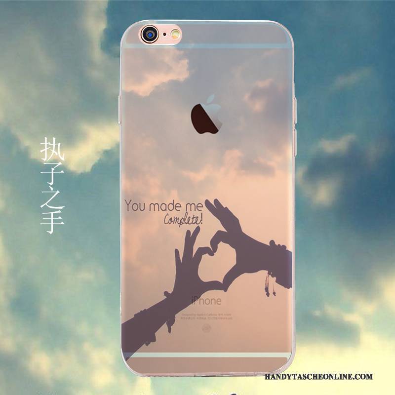 Hülle iPhone 6/6s Gemalt Blau Handyhüllen, Case iPhone 6/6s Schutz Schwer Transparent