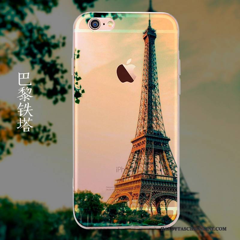 Hülle iPhone 6/6s Gemalt Blau Handyhüllen, Case iPhone 6/6s Schutz Schwer Transparent