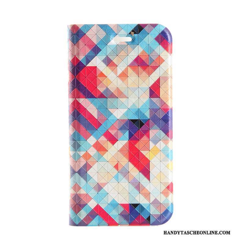 Hülle iPhone 6/6s Plus Lederhülle Trend Dreidimensional, Case iPhone 6/6s Plus Folio Handyhüllen Blau