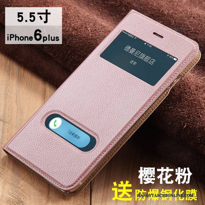 Hülle iPhone 6/6s Plus Schutz Braun Business, Case iPhone 6/6s Plus Leder Handyhüllen