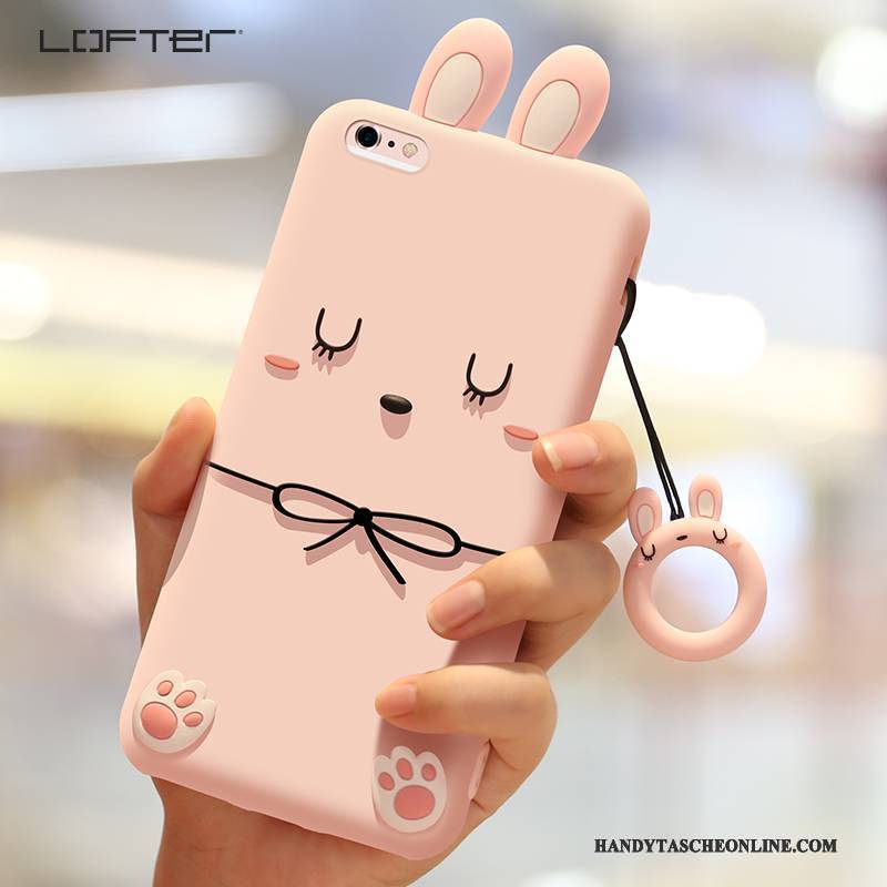 Hülle iPhone 6/6s Plus Weiche Rosa Handyhüllen, Case iPhone 6/6s Plus Silikon Nette Hängende Verzierungen
