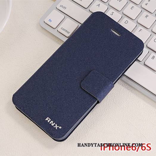 Hülle iPhone 6/6s Schutz Rot Blau, Case iPhone 6/6s Lederhülle Handyhüllen Pulver