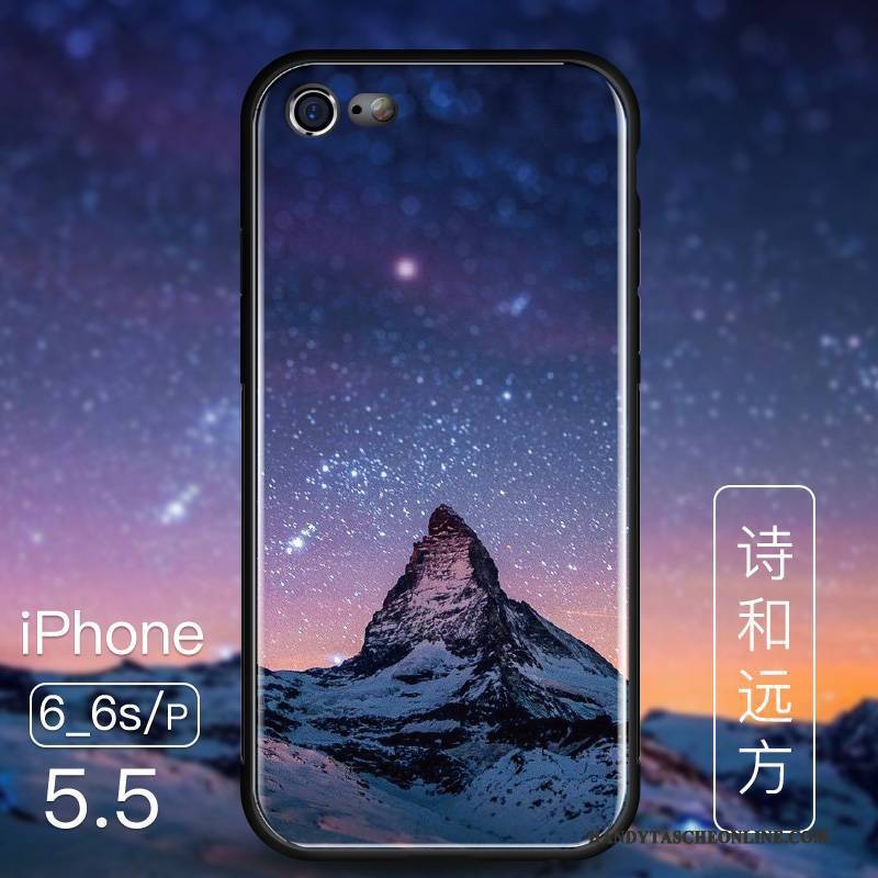 Hülle iPhone 6/6s Taschen Glas Trend, Case iPhone 6/6s Schutz Handyhüllen Lila