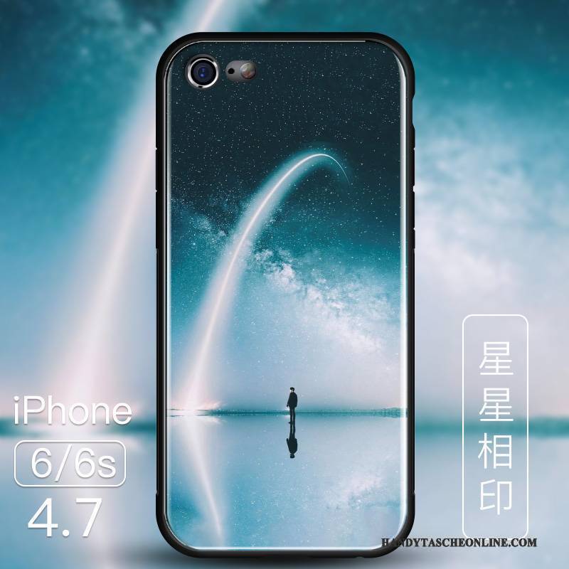 Hülle iPhone 6/6s Taschen Glas Trend, Case iPhone 6/6s Schutz Handyhüllen Lila