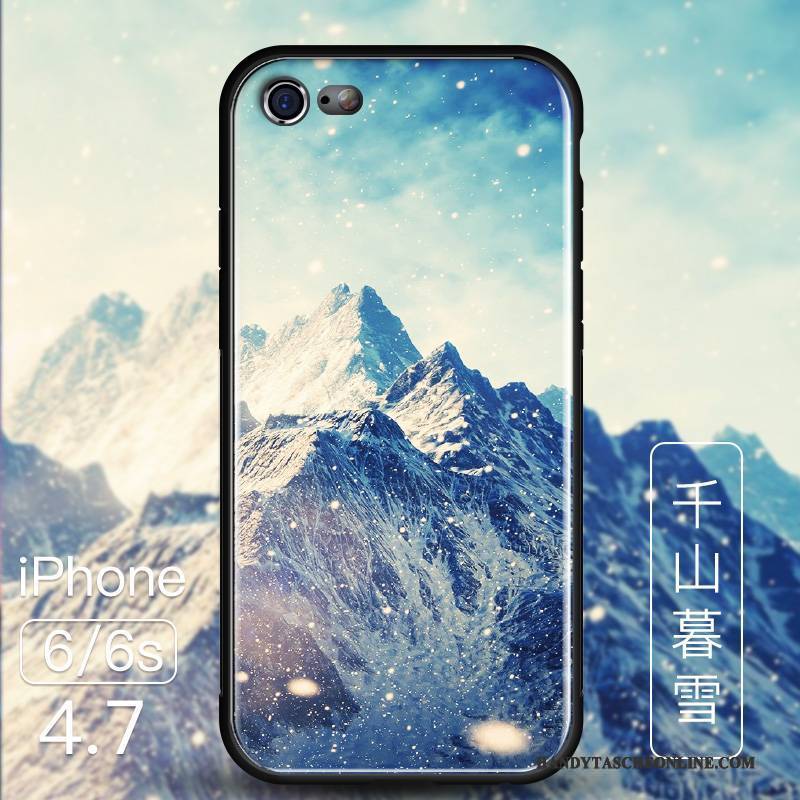 Hülle iPhone 6/6s Taschen Glas Trend, Case iPhone 6/6s Schutz Handyhüllen Lila