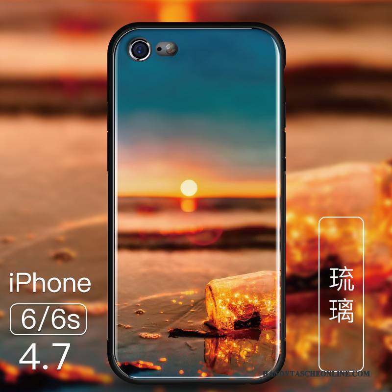 Hülle iPhone 6/6s Taschen Glas Trend, Case iPhone 6/6s Schutz Handyhüllen Lila