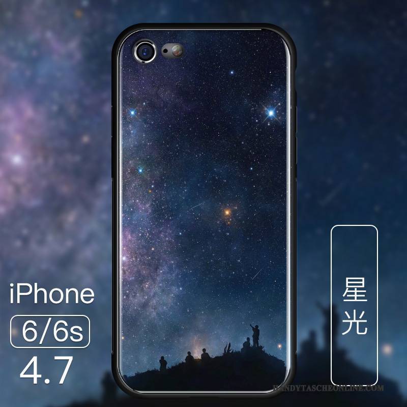 Hülle iPhone 6/6s Taschen Glas Trend, Case iPhone 6/6s Schutz Handyhüllen Lila