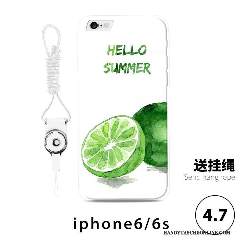 Hülle iPhone 6/6s Taschen Handyhüllen Grün, Case iPhone 6/6s Prägung Frisch Gelb