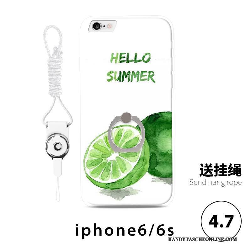 Hülle iPhone 6/6s Taschen Handyhüllen Grün, Case iPhone 6/6s Prägung Frisch Gelb