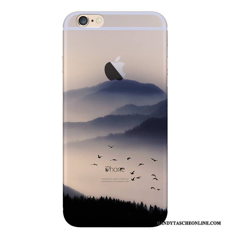 Hülle iPhone 6/6s Taschen Landschaft Trend, Case iPhone 6/6s Silikon Persönlichkeit Blau