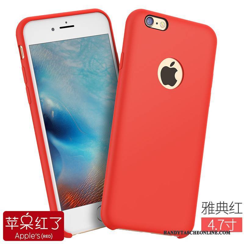 Hülle iPhone 6/6s Taschen Muster Nubuck, Case iPhone 6/6s Silikon Rot Blau