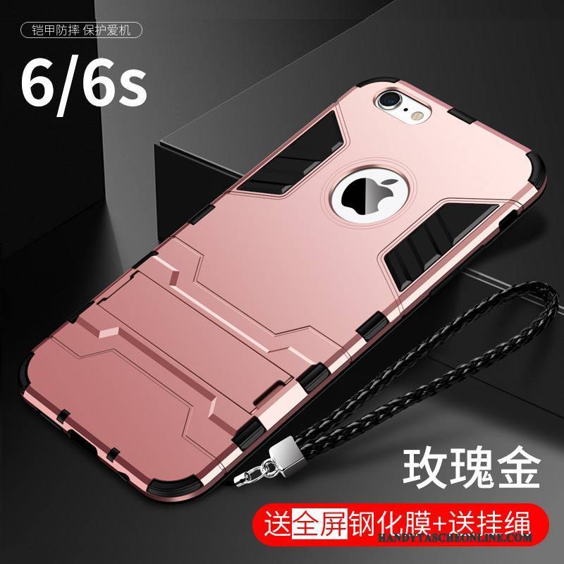 Hülle iPhone 6/6s Taschen Neu Trend, Case iPhone 6/6s Silikon Anti-sturz Schwarz