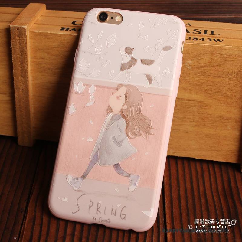 Hülle iPhone 6/6s Taschen Rosa Mini, Case iPhone 6/6s Karikatur Frisch Handyhüllen