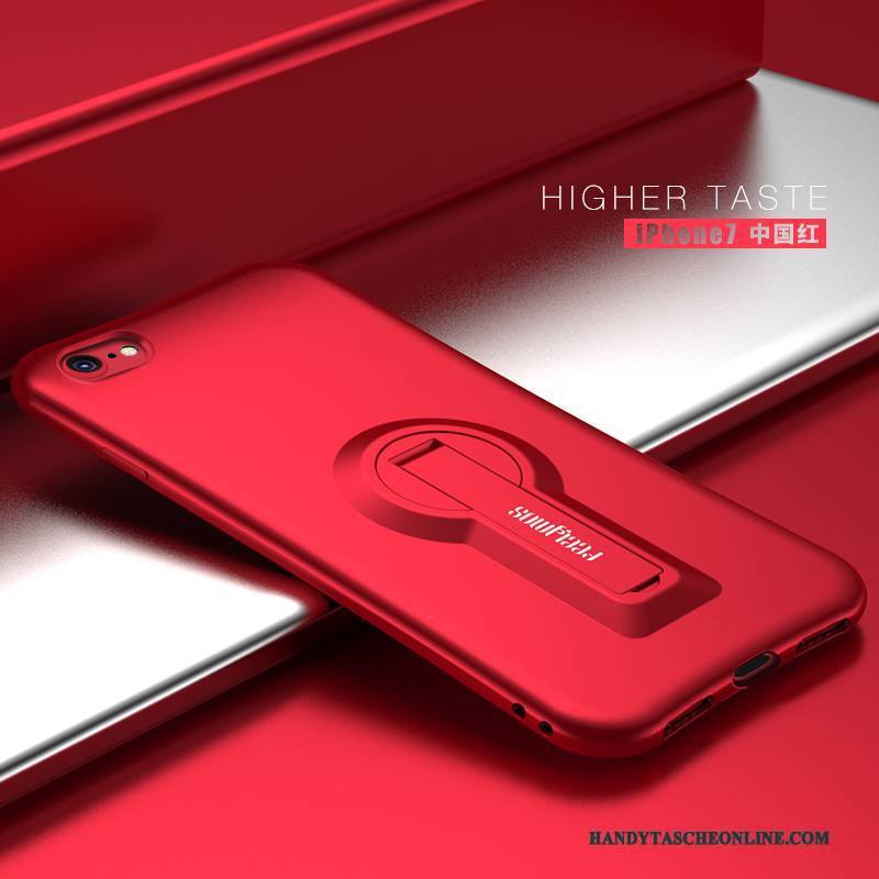 Hülle iPhone 7 Farbe Persönlichkeit Anti-sturz, Case iPhone 7 Schutz Rot Trend