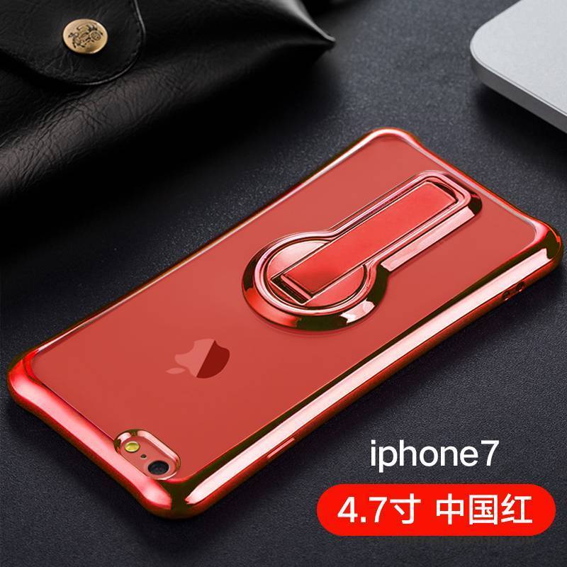 Hülle iPhone 7 Farbe Persönlichkeit Anti-sturz, Case iPhone 7 Schutz Rot Trend