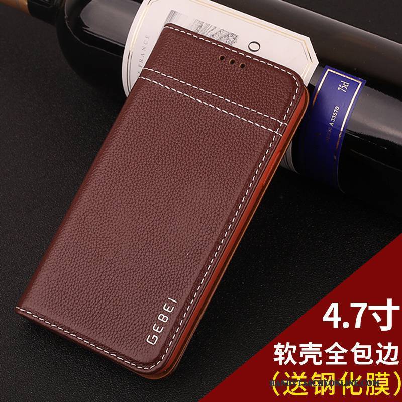 Hülle iPhone 7 Leder Anti-sturz Handyhüllen, Case iPhone 7 Lederhülle