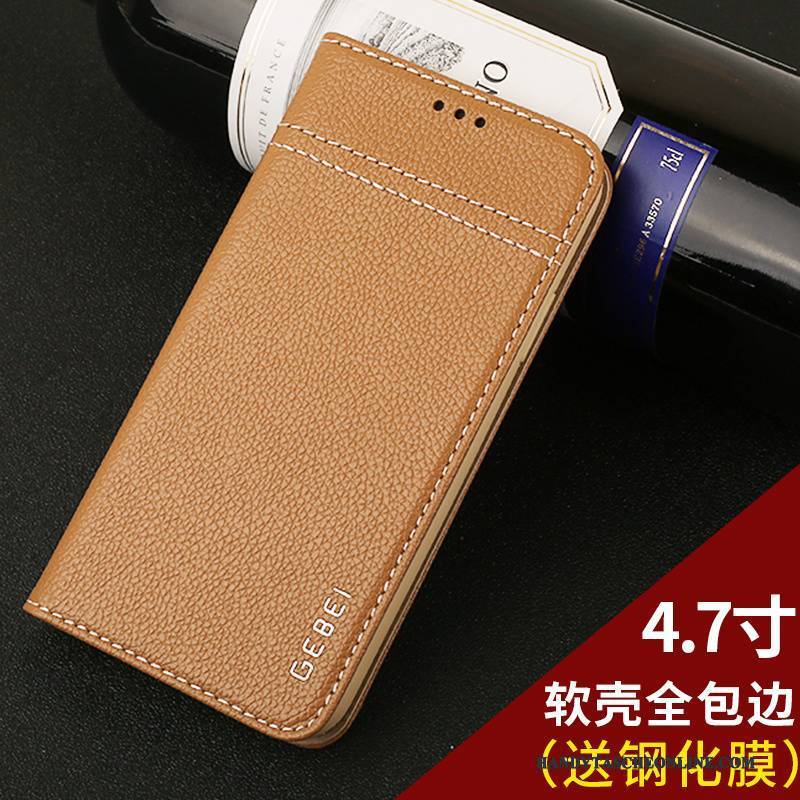 Hülle iPhone 7 Leder Anti-sturz Handyhüllen, Case iPhone 7 Lederhülle