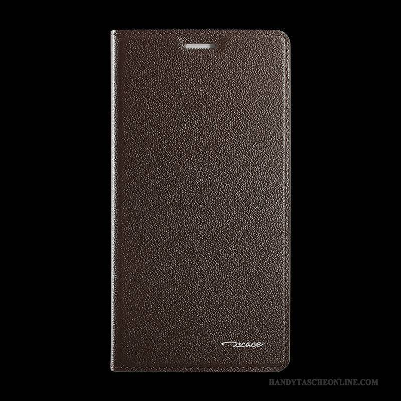 Hülle iPhone 7 Lederhülle Einfach Anti-sturz, Case iPhone 7 Folio Business Blau
