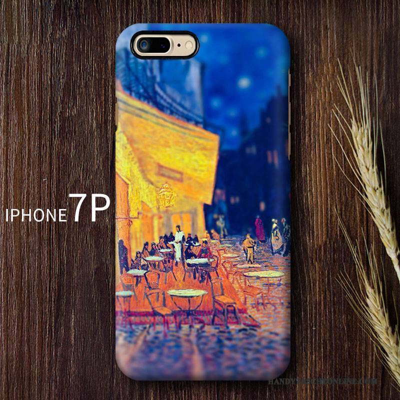 Hülle iPhone 7 Plus Kreativ Kunst Trend, Case iPhone 7 Plus Blau Handyhüllen