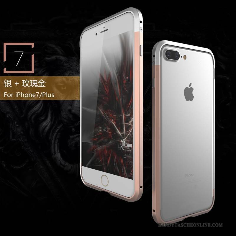 Hülle iPhone 7 Plus Metall Anti-sturz Gold, Case iPhone 7 Plus Schutz Handyhüllen Trend