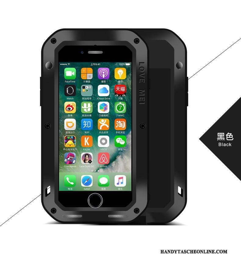 Hülle iPhone 7 Plus Metall Outdoor Drei Verteidigungen, Case iPhone 7 Plus Schutz Handyhüllen Dekompression