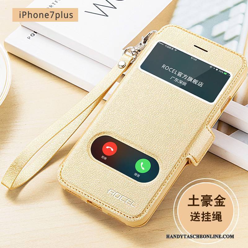 Hülle iPhone 7 Plus Silikon Handyhüllen Trend, Case iPhone 7 Plus Schutz Gold Anti-sturz