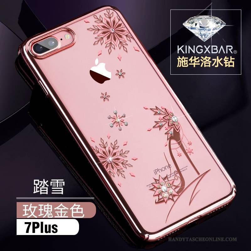Hülle iPhone 7 Plus Strass Handyhüllen Trendmarke, Case iPhone 7 Plus Luxus Gold Anti-sturz