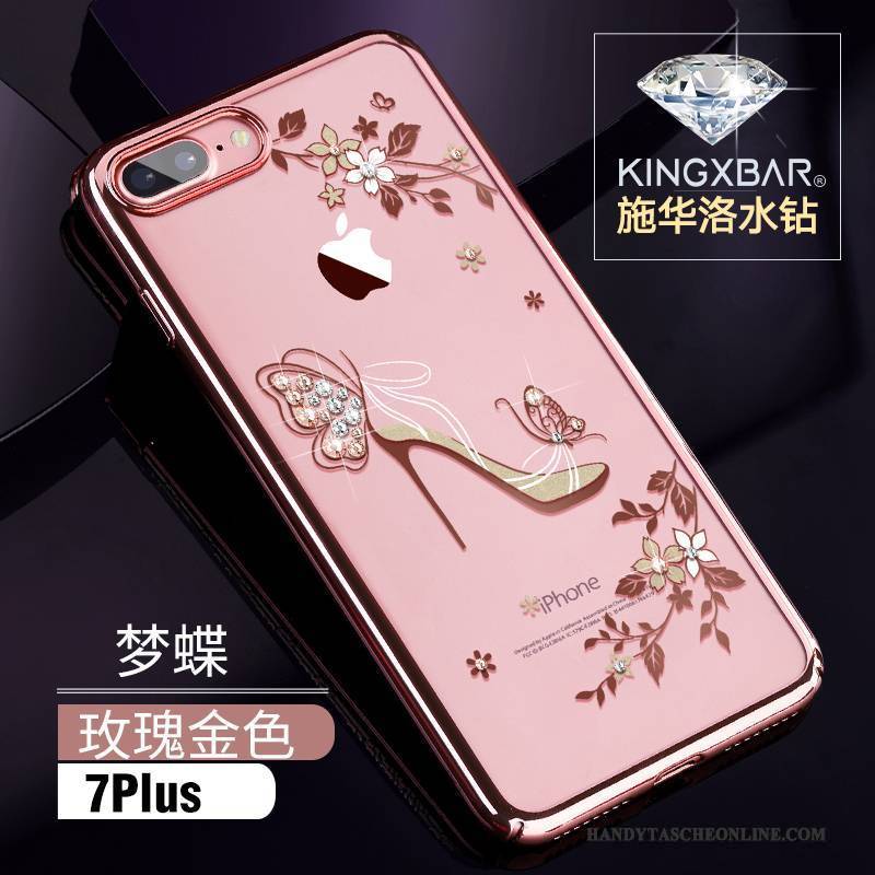Hülle iPhone 7 Plus Strass Handyhüllen Trendmarke, Case iPhone 7 Plus Luxus Gold Anti-sturz