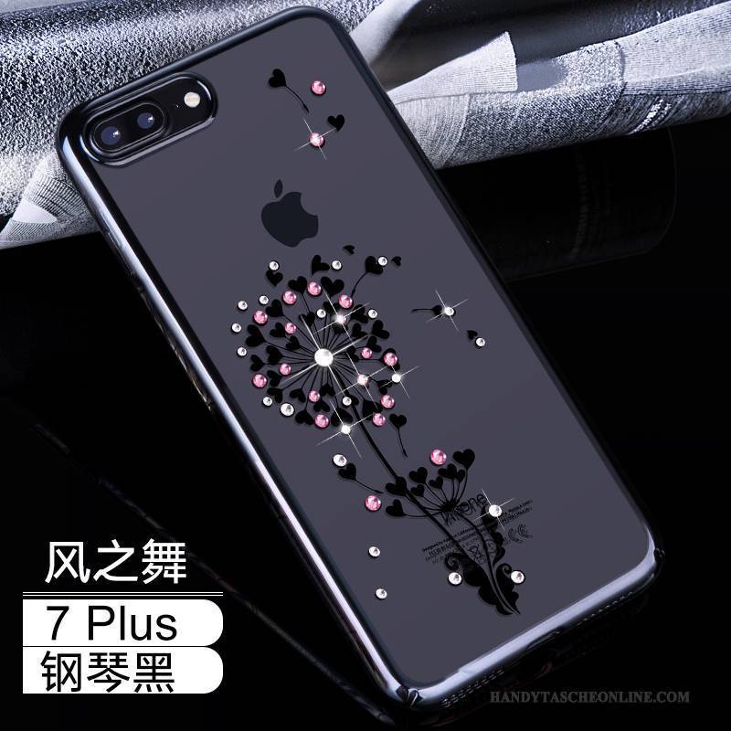 Hülle iPhone 7 Plus Taschen Anti-sturz Schwer, Case iPhone 7 Plus Strass Handyhüllen Schwarz