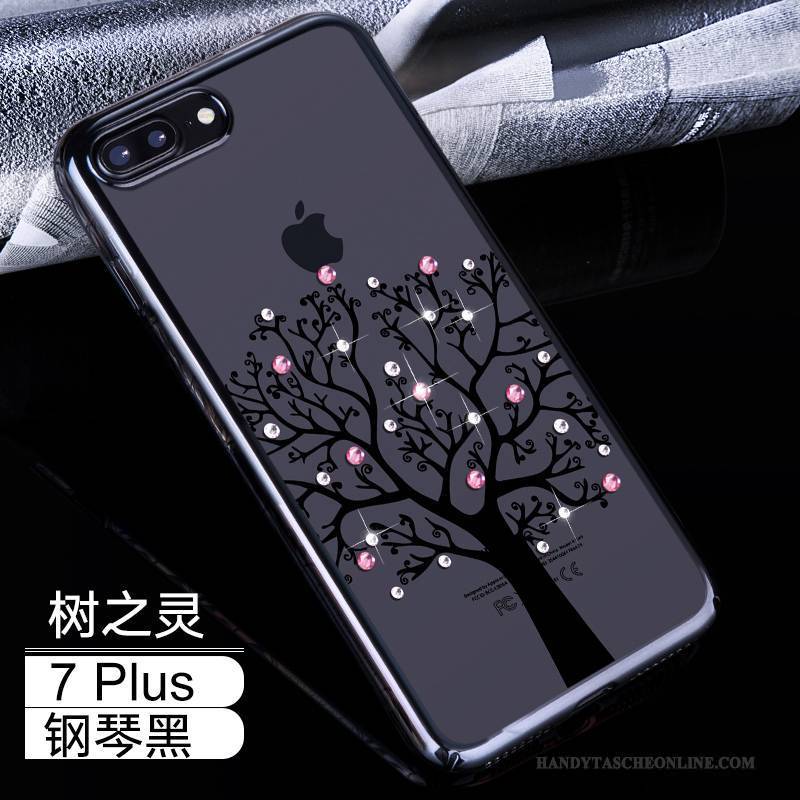 Hülle iPhone 7 Plus Taschen Anti-sturz Schwer, Case iPhone 7 Plus Strass Handyhüllen Schwarz