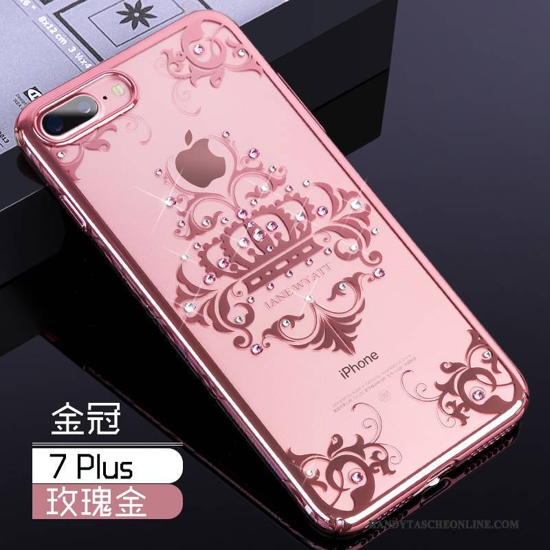 Hülle iPhone 7 Plus Taschen Anti-sturz Schwer, Case iPhone 7 Plus Strass Handyhüllen Schwarz