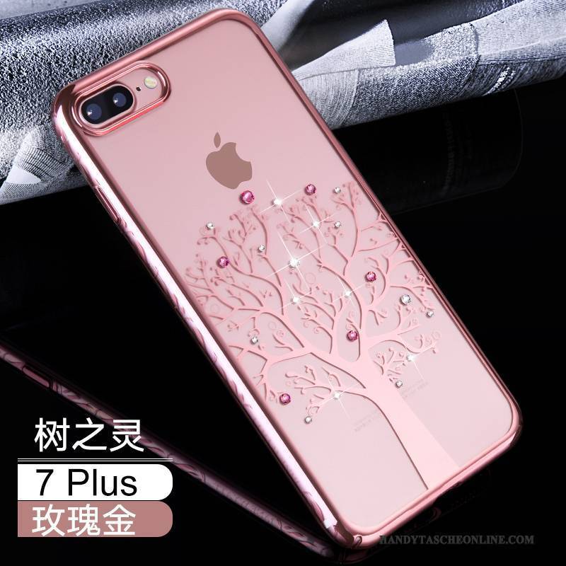 Hülle iPhone 7 Plus Taschen Anti-sturz Schwer, Case iPhone 7 Plus Strass Handyhüllen Schwarz