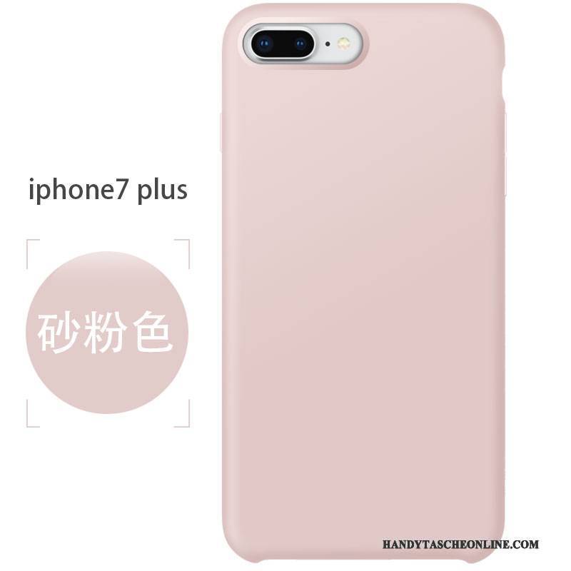 Hülle iPhone 7 Plus Weiche Rot Echt, Case iPhone 7 Plus Silikon Nubuck Anti-sturz