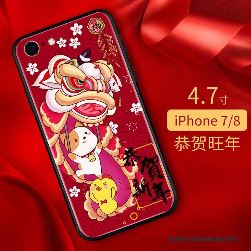Hülle iPhone 7 Reichtum Katzen, Case iPhone 7 Anti-sturz Glas