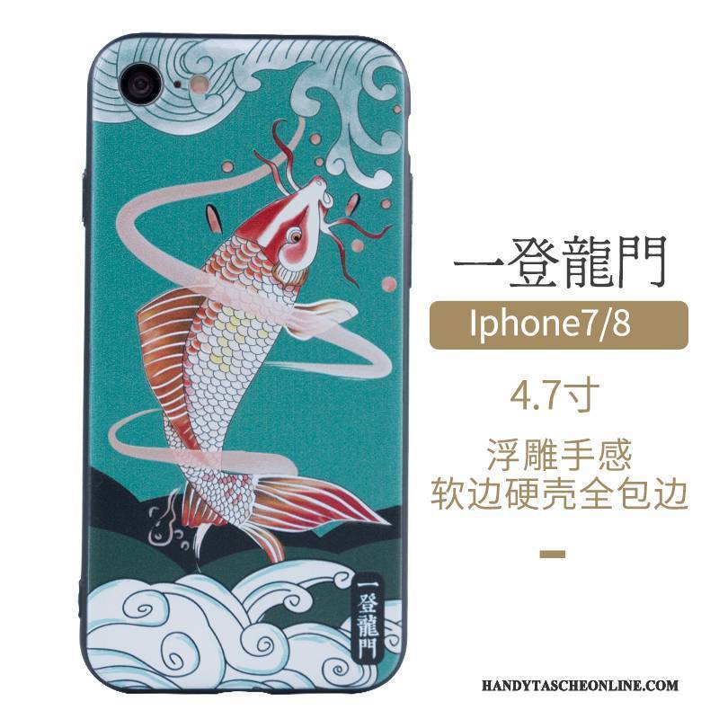 Hülle iPhone 7 Schutz Rot Kunst, Case iPhone 7 Anti-sturz Neu