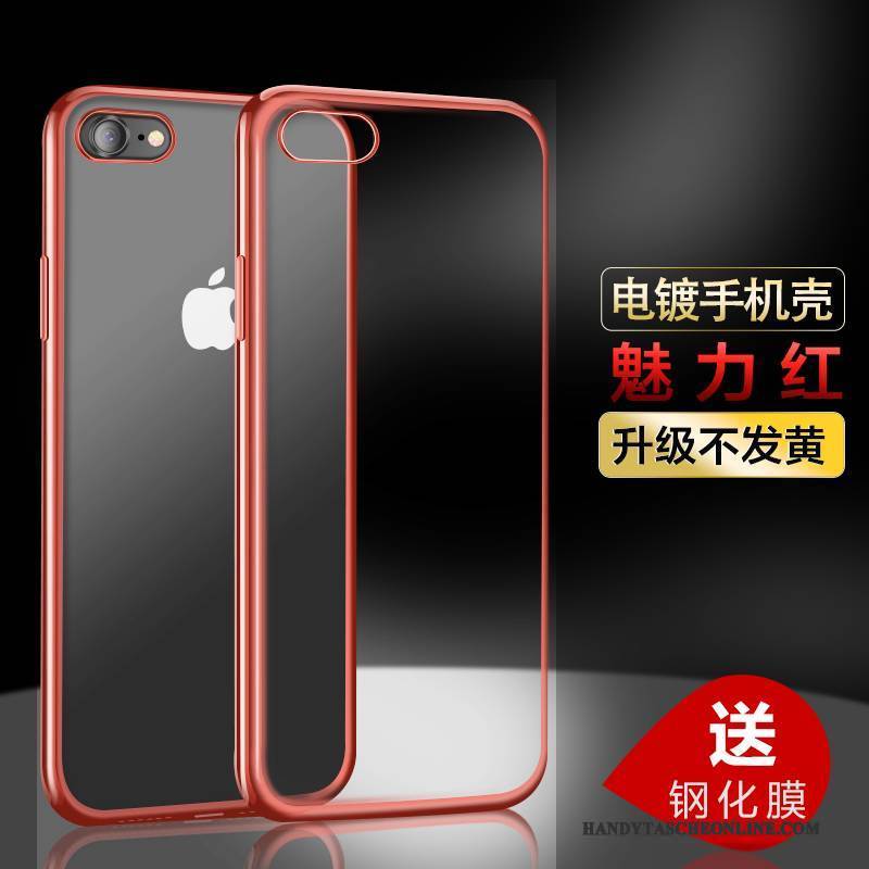 Hülle iPhone 7 Silikon Neu Transparent, Case iPhone 7 Handyhüllen Schwarz