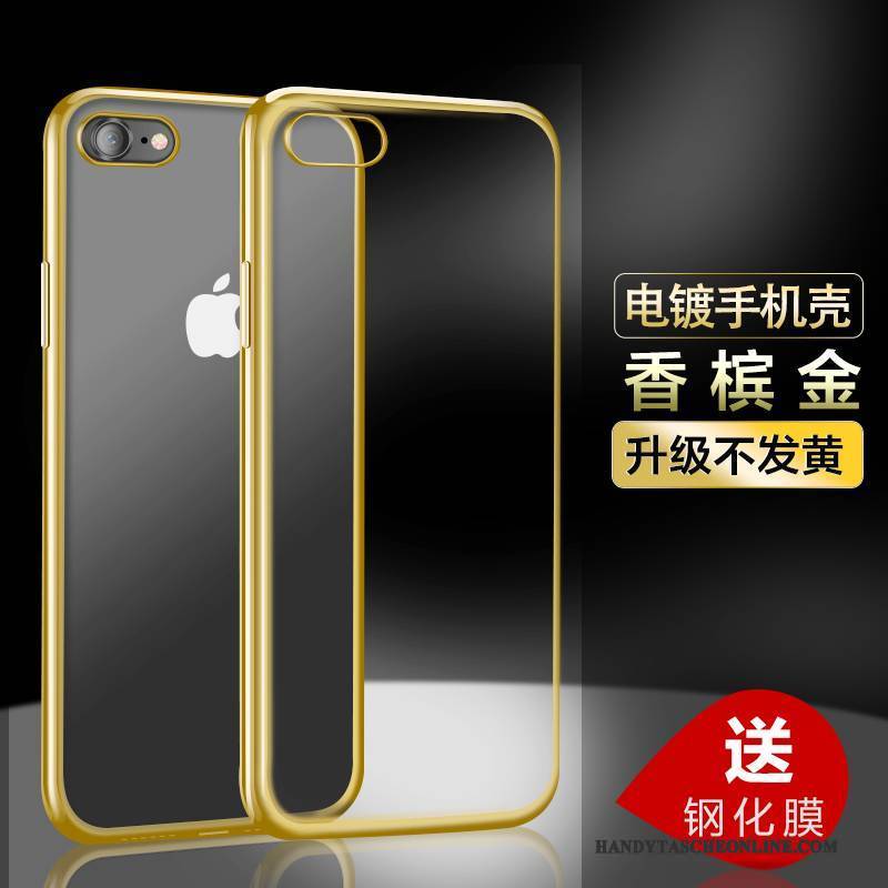 Hülle iPhone 7 Silikon Neu Transparent, Case iPhone 7 Handyhüllen Schwarz