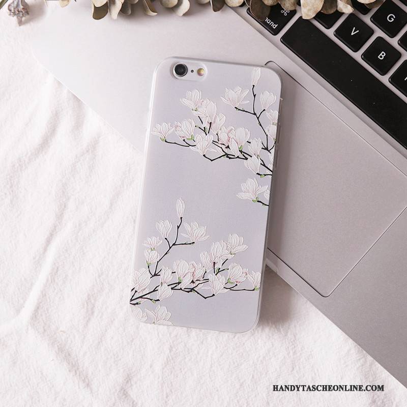 Hülle iPhone 7 Silikon Rosa Handyhüllen, Case iPhone 7 Prägung Blau Persönlichkeit