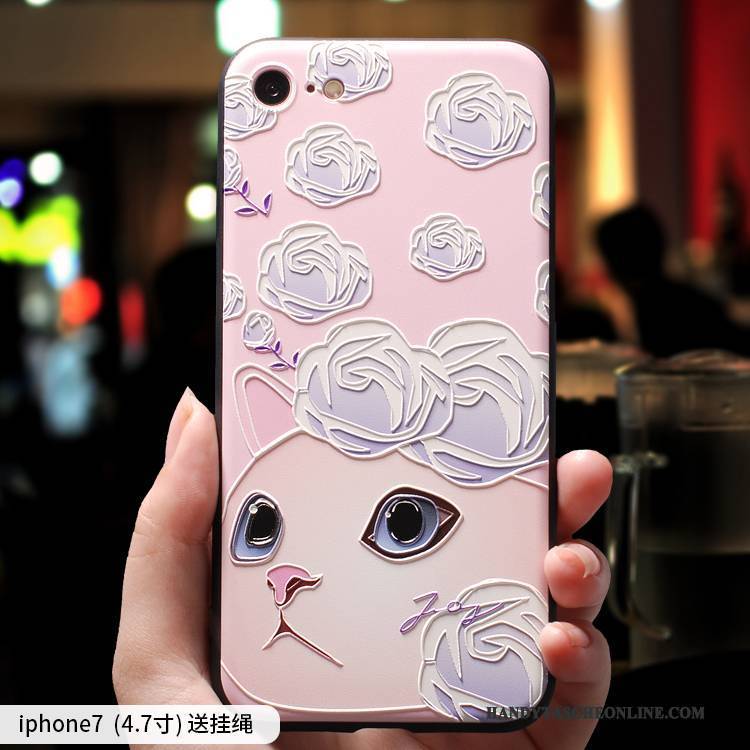 Hülle iPhone 7 Taschen Nette Handyhüllen, Case iPhone 7 Karikatur Hängende Verzierungen Trend