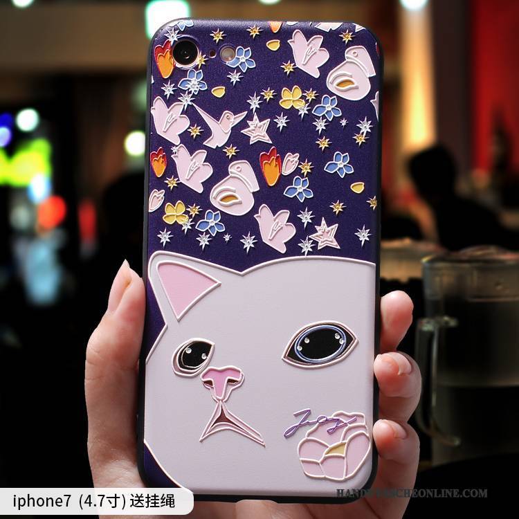 Hülle iPhone 7 Taschen Nette Handyhüllen, Case iPhone 7 Karikatur Hängende Verzierungen Trend