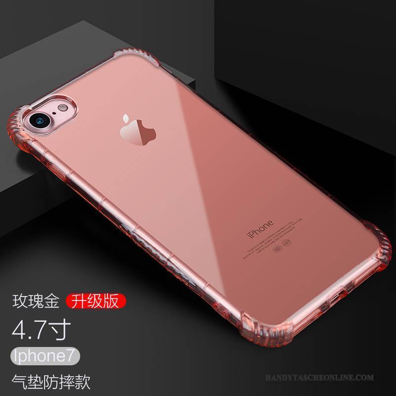 Hülle iPhone 7 Weiche Handyhüllen Transparent, Case iPhone 7 Schutz Blau Anti-sturz