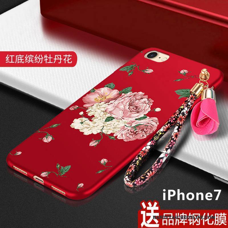 Hülle iPhone 7 Weiche Persönlichkeit Rot, Case iPhone 7 Taschen Anti-sturz Neu