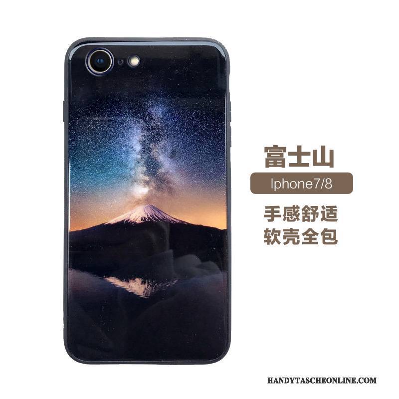 Hülle iPhone 7 Weiche Sternenhimmel Spiegel, Case iPhone 7 Taschen Anti-sturz Glas